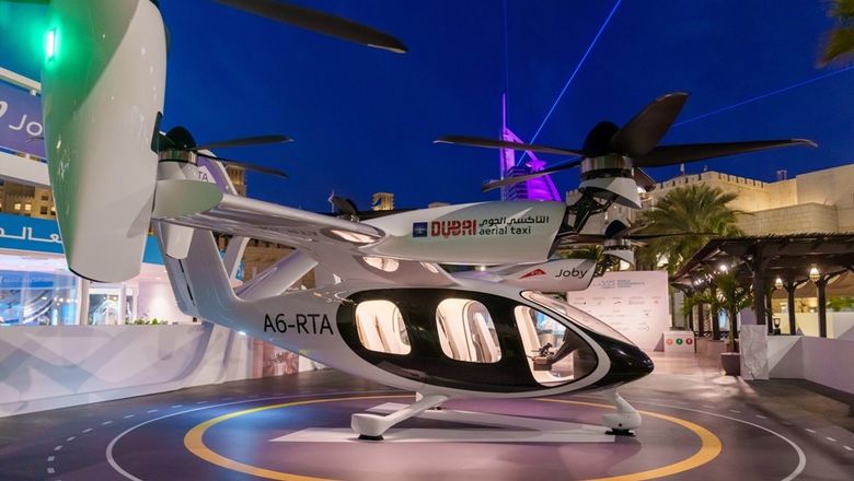 Joby's air taxis resemble futuristic helicopters and operate similarly, taking off and landing vertically within existing helipad infrastructure.