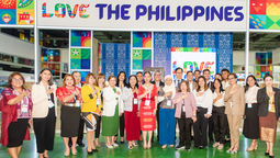 TPB COO Maria Margarita Montemeyor Nograles (centre) with the Philippines delegation at ASEAN Tourism Forum 2024 in Vientiane, Laos.