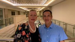 Globus family of brands' Gai Tyrrell and Holiday Tours & Travel Group’s Duncan Choo.