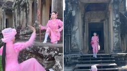 In addition to mistaking Angkor Wat for being in Thailand, the video also showed two girls dressed in inappropriate attire.