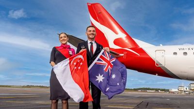 Singapore, here we come: Qantas links Darwin with Lion City.