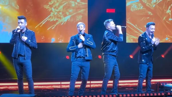 Westlife performing at The Londoner Arena, Macao in November 2023.